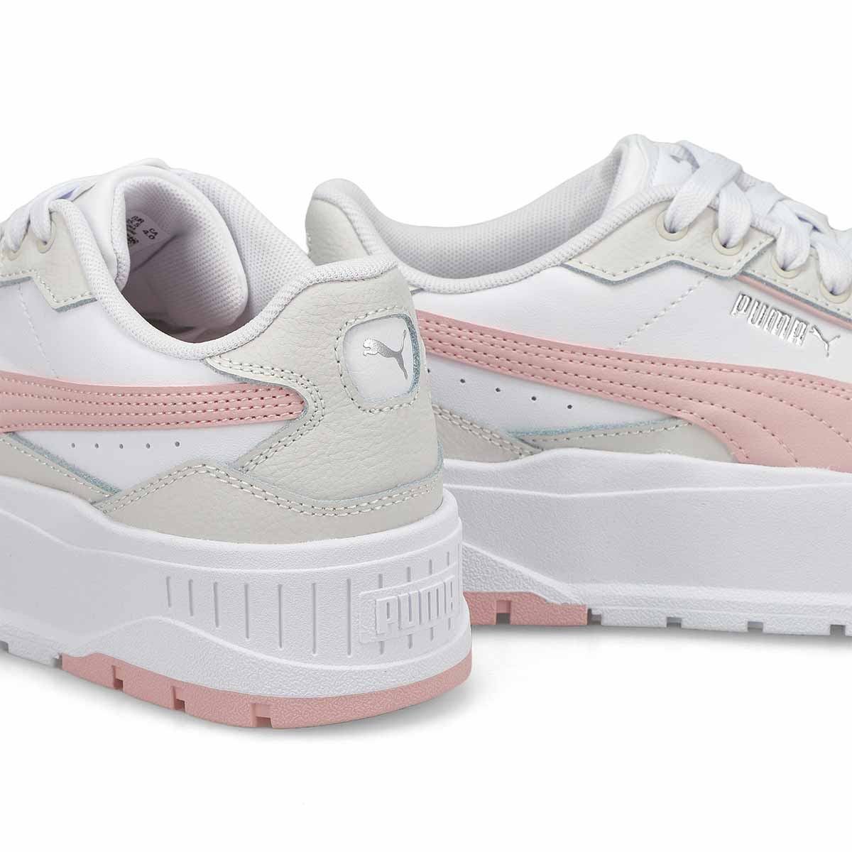 Girls'  Karmen II Idol Jr Platform Sneaker - White/Mauve Mist/Feather Gray