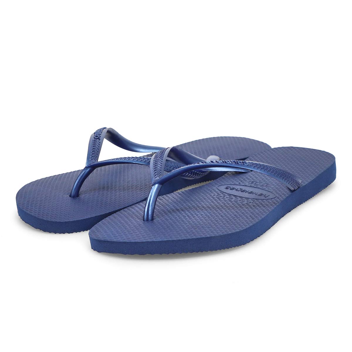 havaianas flip flops navy blue