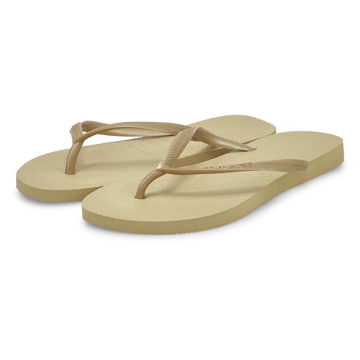 Women's Slim Flip Flop - Sand Grey/Light Golden