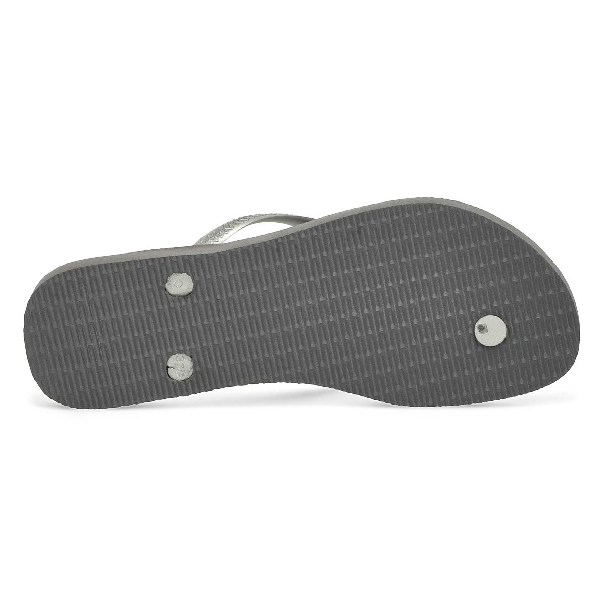 havaianas silver slim flip flops