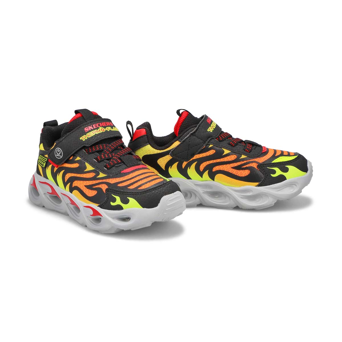 Boys' Thermo-Flash Light Up Sneakers - Black/Red
