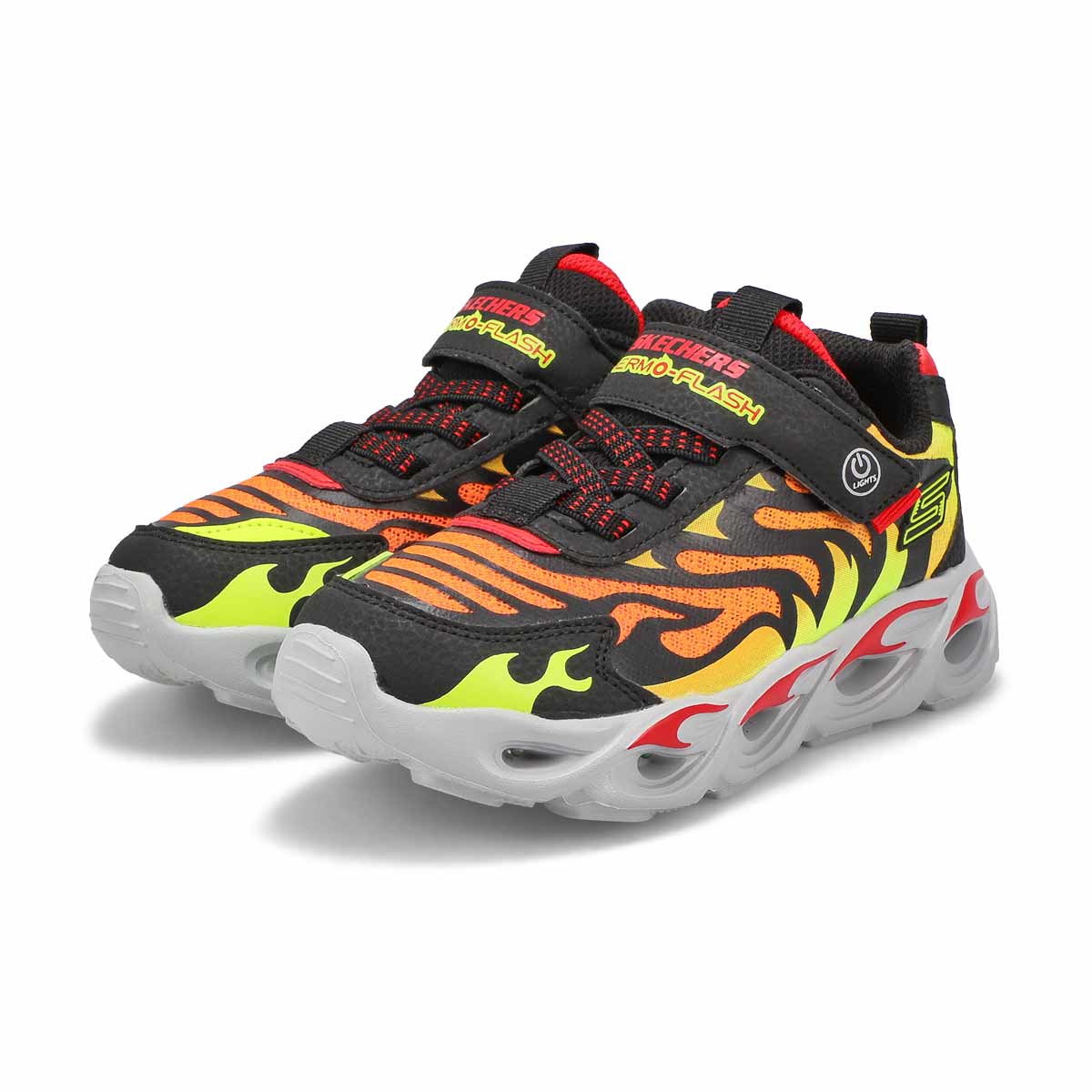 Boys' Thermo-Flash Light Up Sneakers - Black/Red