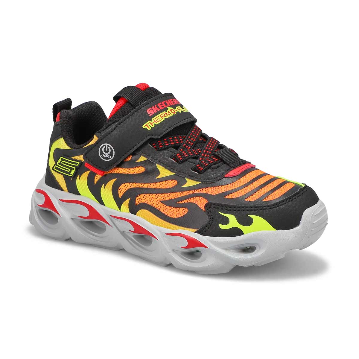 Boys' Thermo-Flash Light Up Sneakers - Black/Red