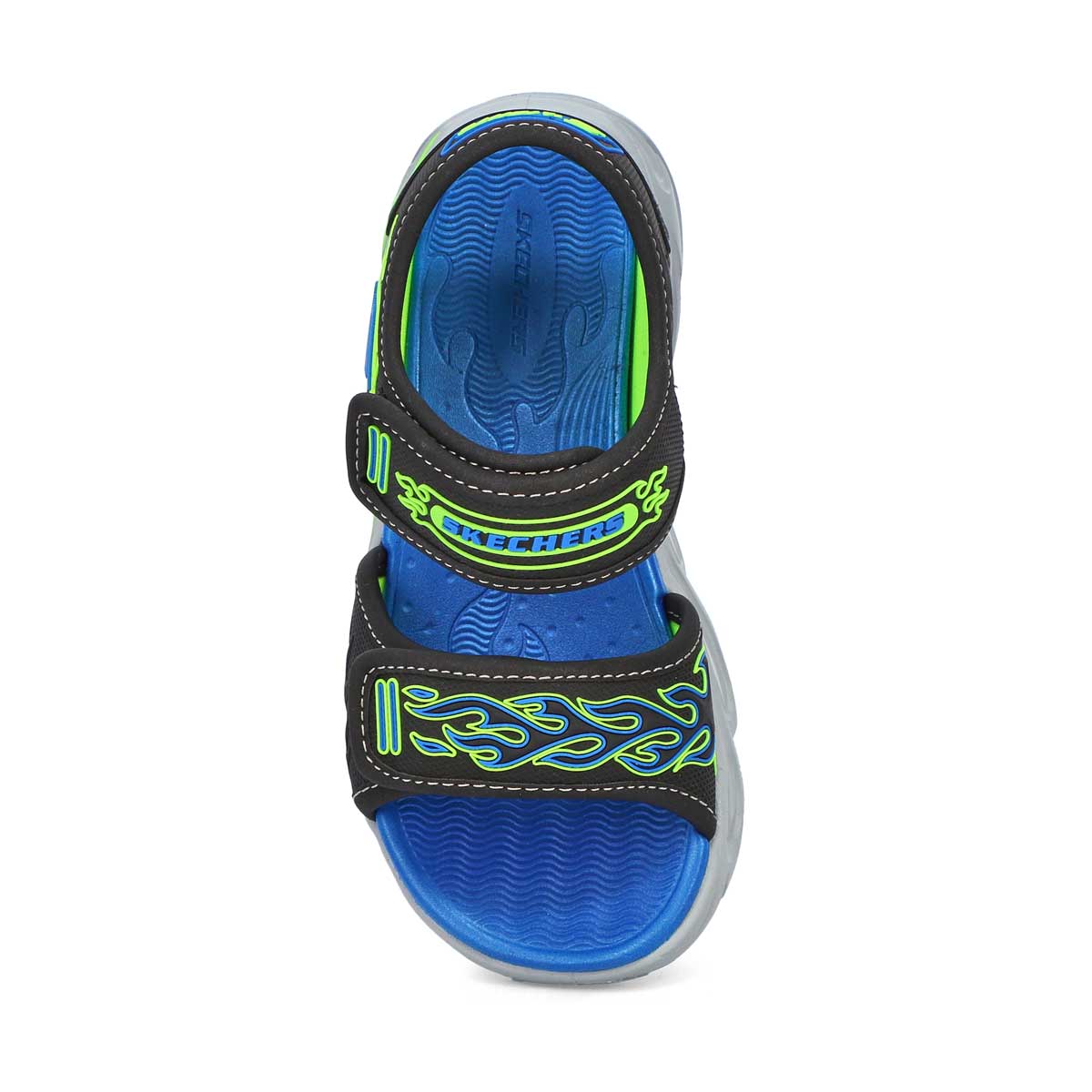 Boys' Thermo-Splash 2 Strap Sandal - Black/Blue/Lime