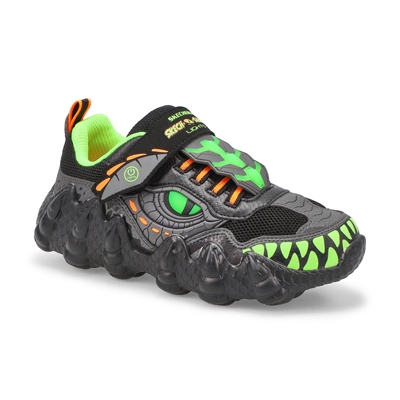Bys Skech-O-Saurus Lights Light Up Sneaker - Black/Lime