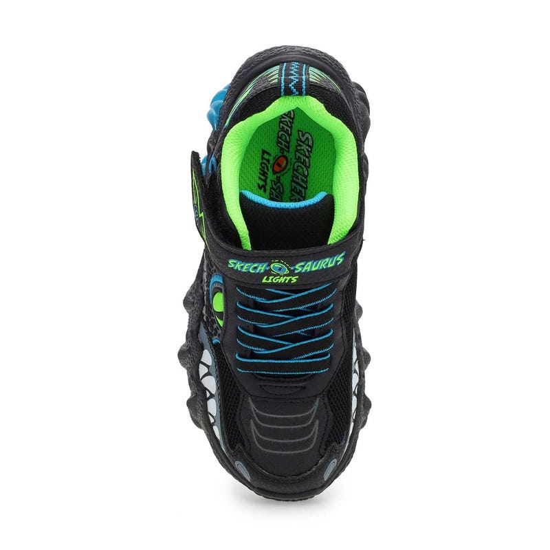 Boys'  Skech-O-Saurus Lights 2.0 Sneaker - Black/Blue/Lime