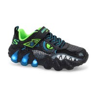 Boys'  Skech-O-Saurus Lights 2.0 Sneaker - Black/Blue/Lime