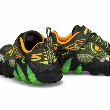 Boys'  Skech-O-Saurus Lights 2.0 Sneaker - Olive