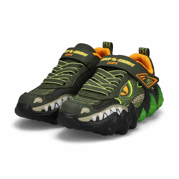 Boys'  Skech-O-Saurus Lights 2.0 Sneaker - Olive