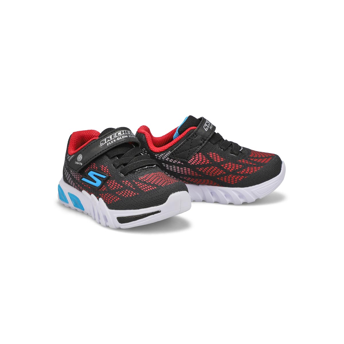 Infants' Flex-Glow EliteVorlo Sneaker - Black/Blue/Red