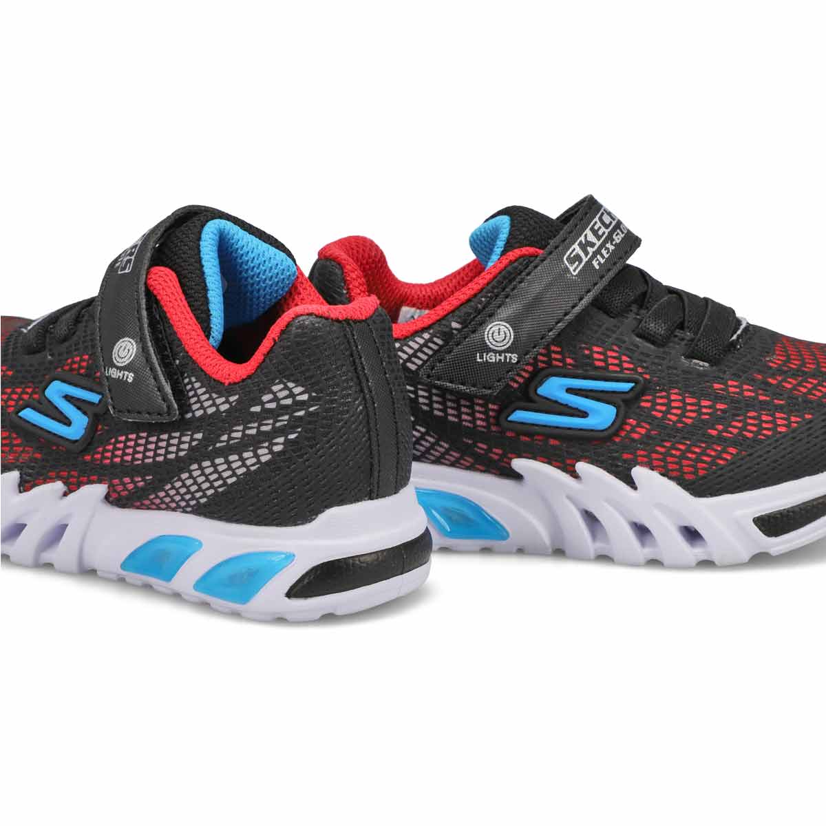 Infants' Flex-Glow EliteVorlo Sneaker - Black/Blue/Red