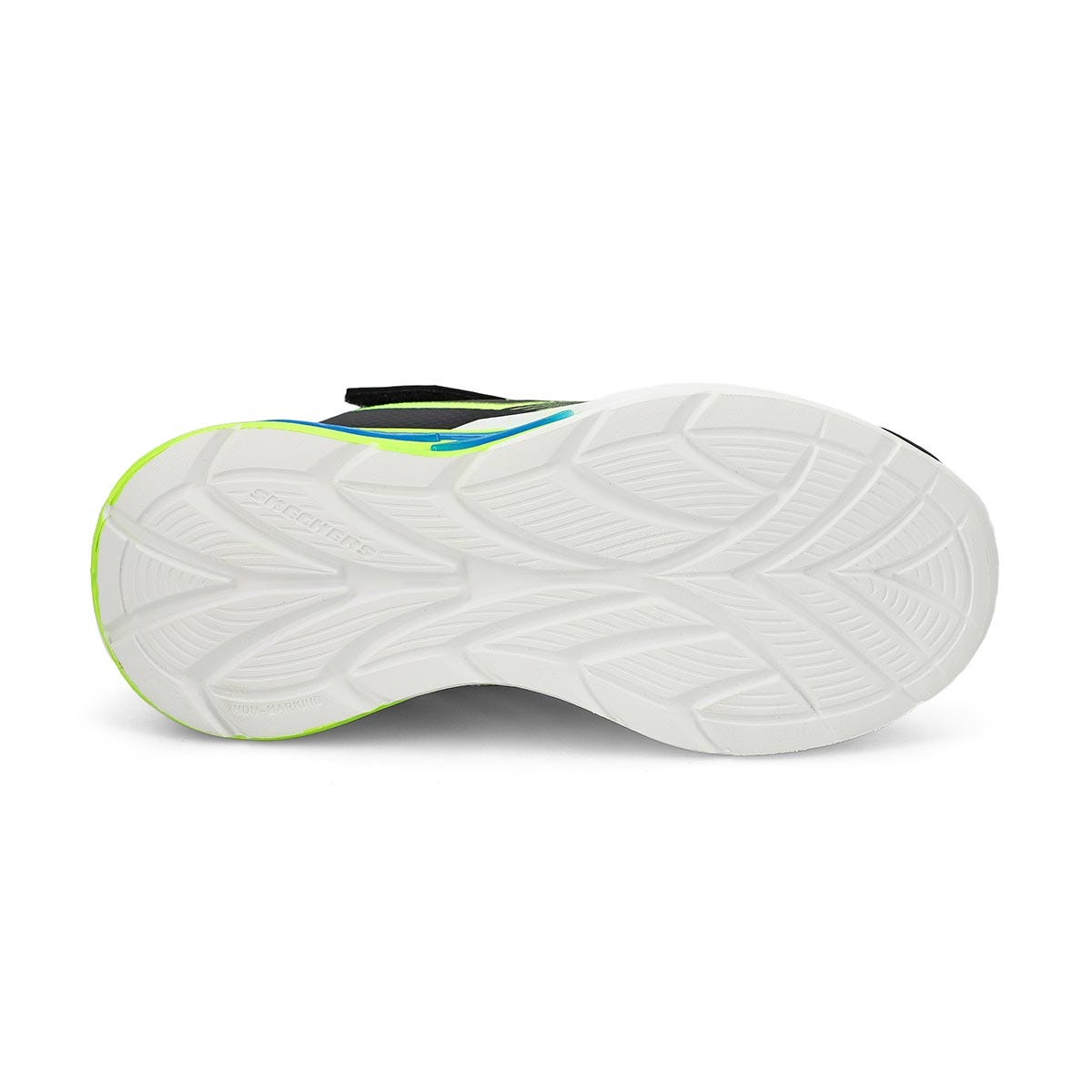 Boys'  S Lights Flex-Glow Ultra Sneaker - Blue/Lime Green