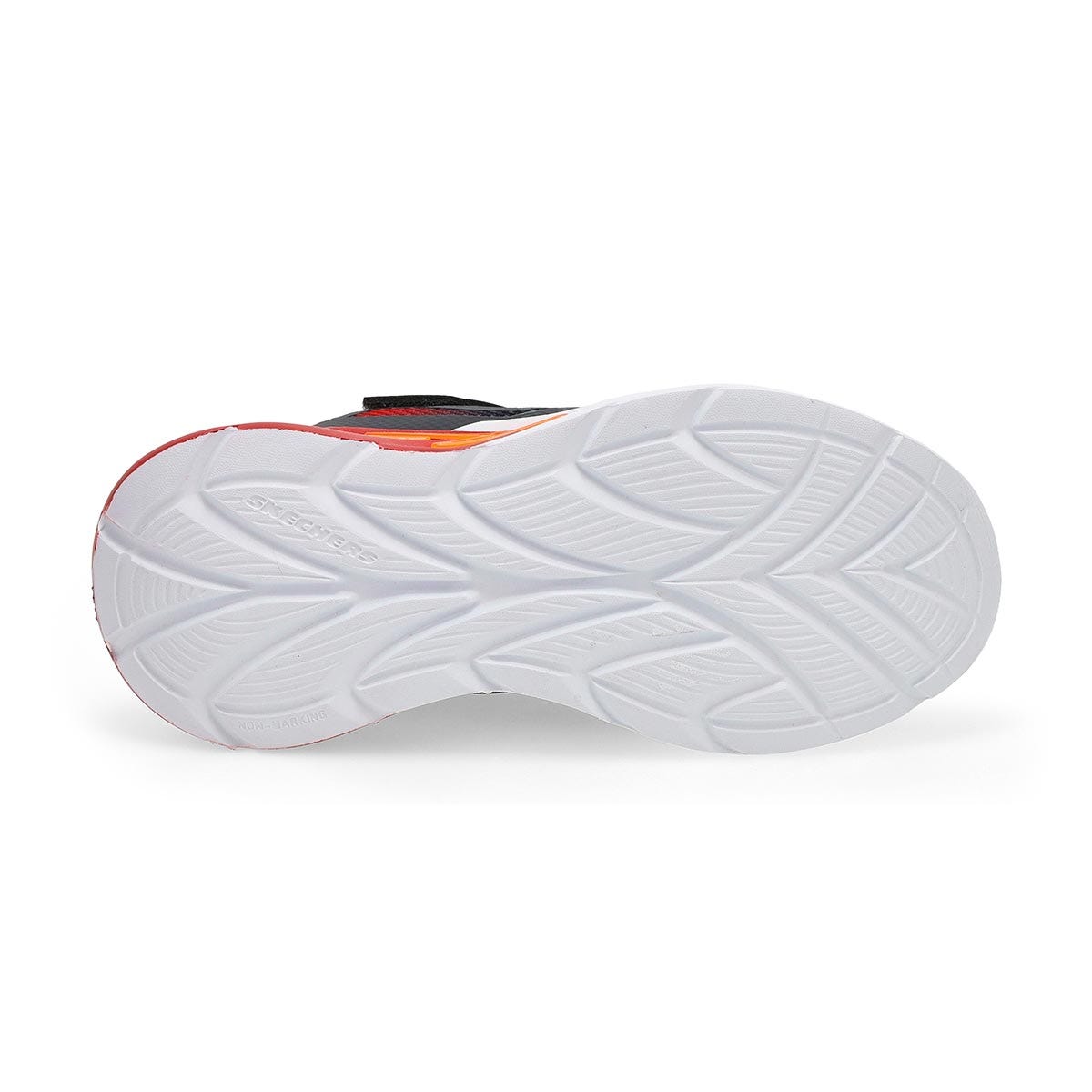 Boys'  S Lights Flex-Glow Ultra Sneaker - Charcoal/Red/Orange