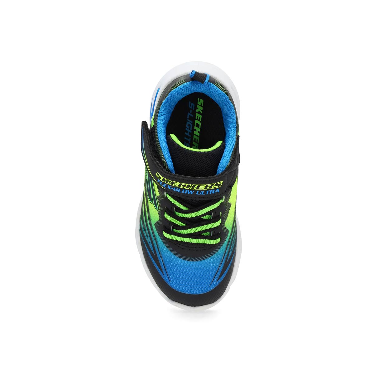 Infants'  S Lights Flex-Glow Ultra Sneaker - Black/Charcoal/Orange