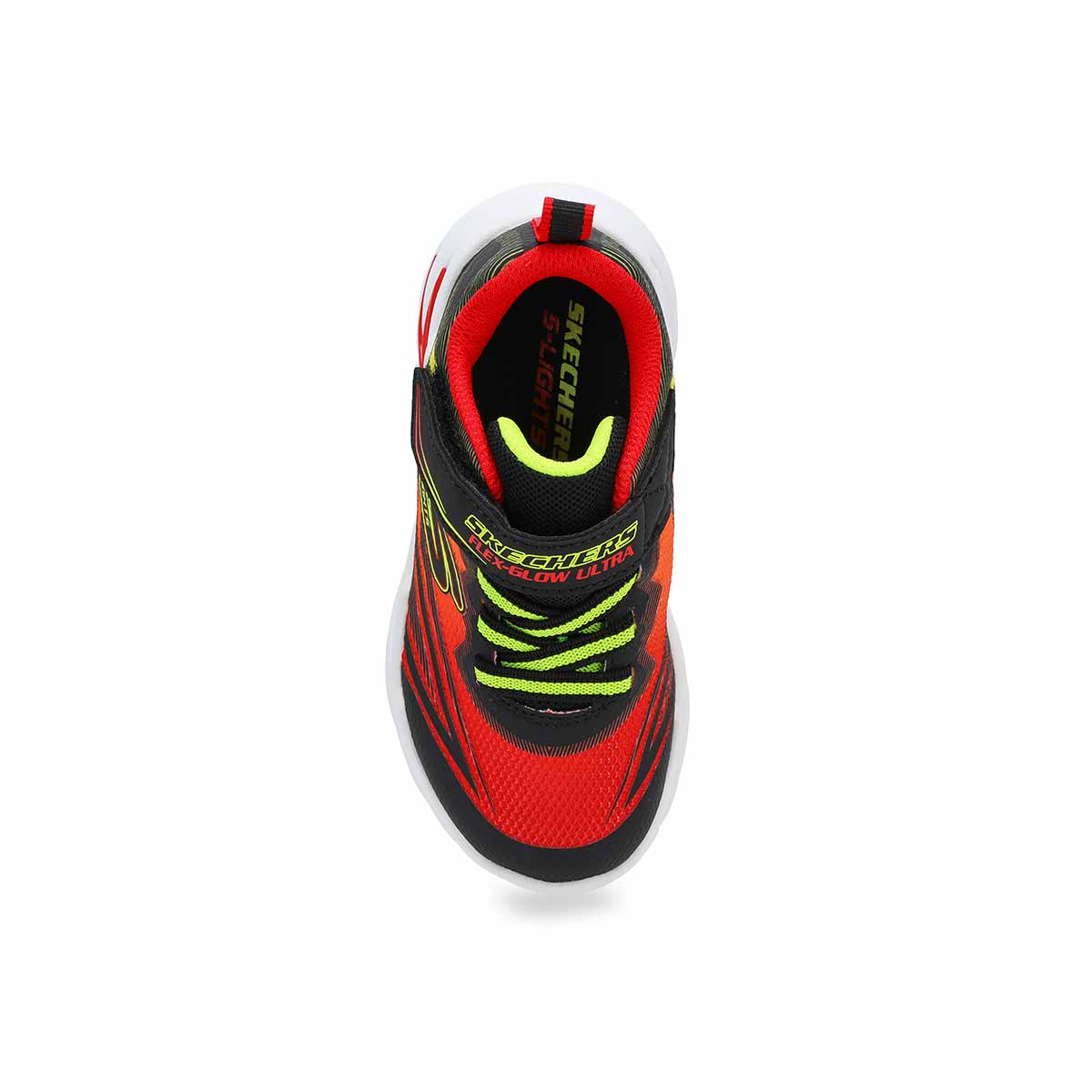 Infants' B S Lights Flex-Glow Ultra Sneaker - Black/Red/Yellow