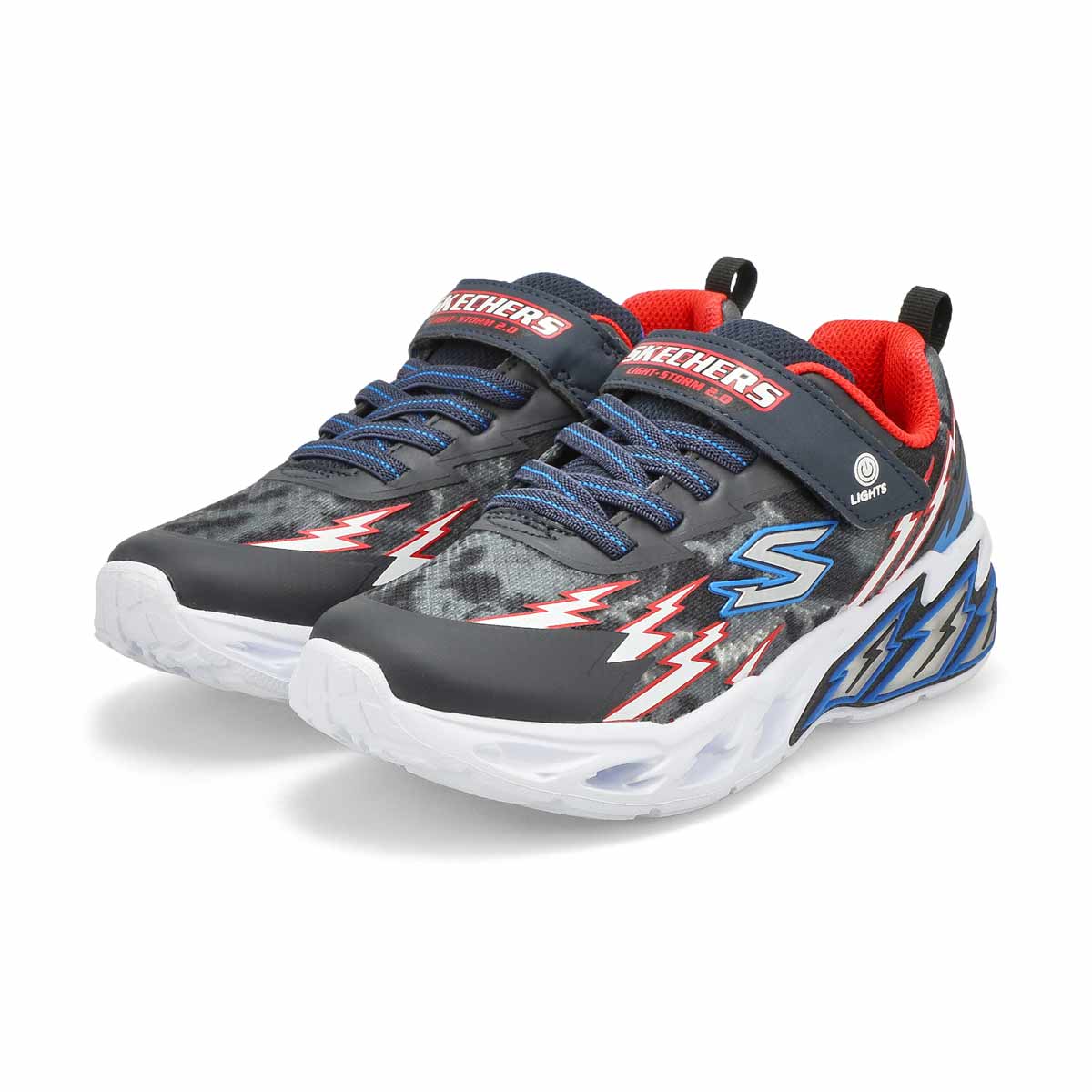 Boys' Light Storm 2.0 Light Up Sneaker - Navy/Red