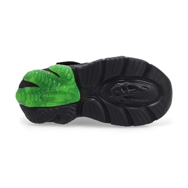 Espadrille lumineuse garçon Skech-O-Saurus Lights 3.0 – Noir/Vert lime