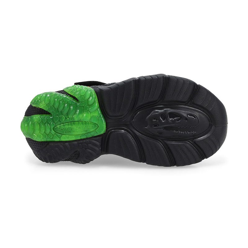 Espadrille lumineuse garçon Skech-O-Saurus Lights 3.0 – Noir/Vert lime