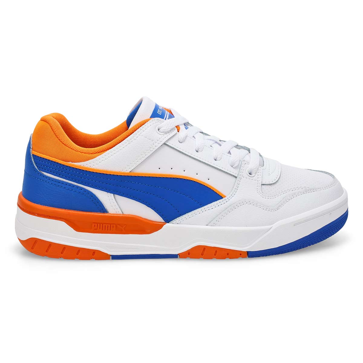 Baskets à lacets REBOUND RETRO, blanc/bleu roi/orange, hommes