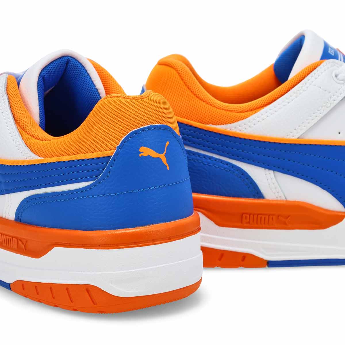 Baskets à lacets REBOUND RETRO, blanc/bleu roi/orange, hommes