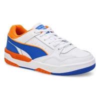 Baskets à lacets REBOUND RETRO, blanc/bleu roi/orange, hommes