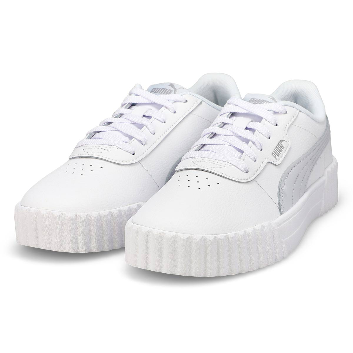 Baskets à lacets CARINA 3.0, brume argentée/blanc, femmes