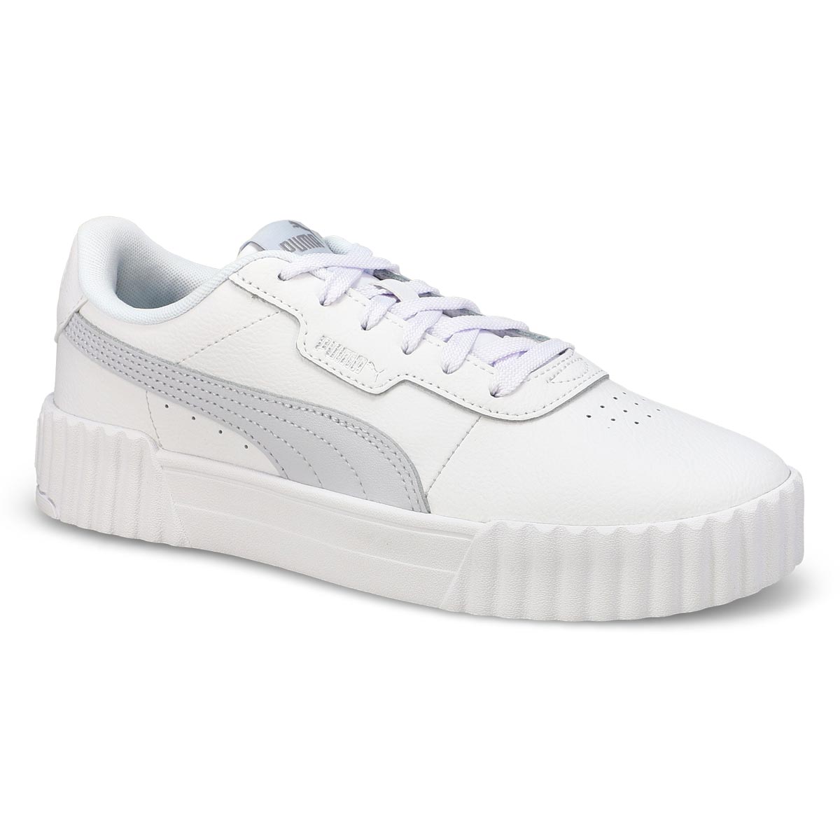 Baskets à lacets CARINA 3.0, brume argentée/blanc, femmes