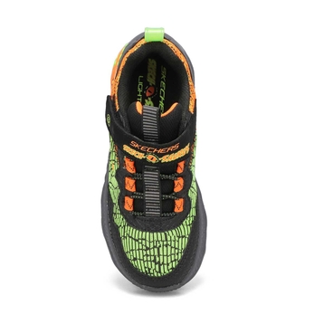 Boys' Dino-Lights Sneaker - Black/ Orange