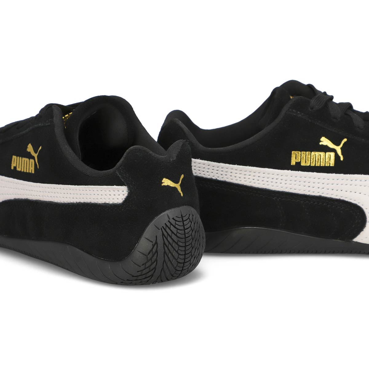 Women's Speedcat OG Lace Up Sneaker - Black/White