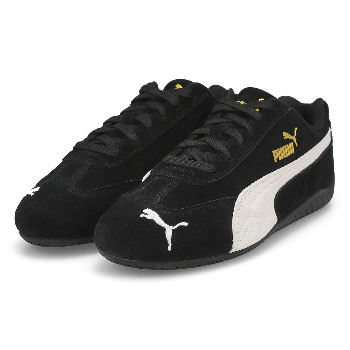 Women's Speedcat OG Lace Up Sneaker - Black/White