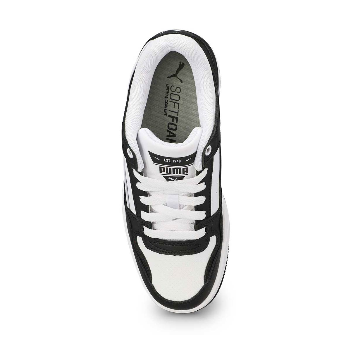 Baskets à lacets REBOUND RETRO, noir/blanc, enfants