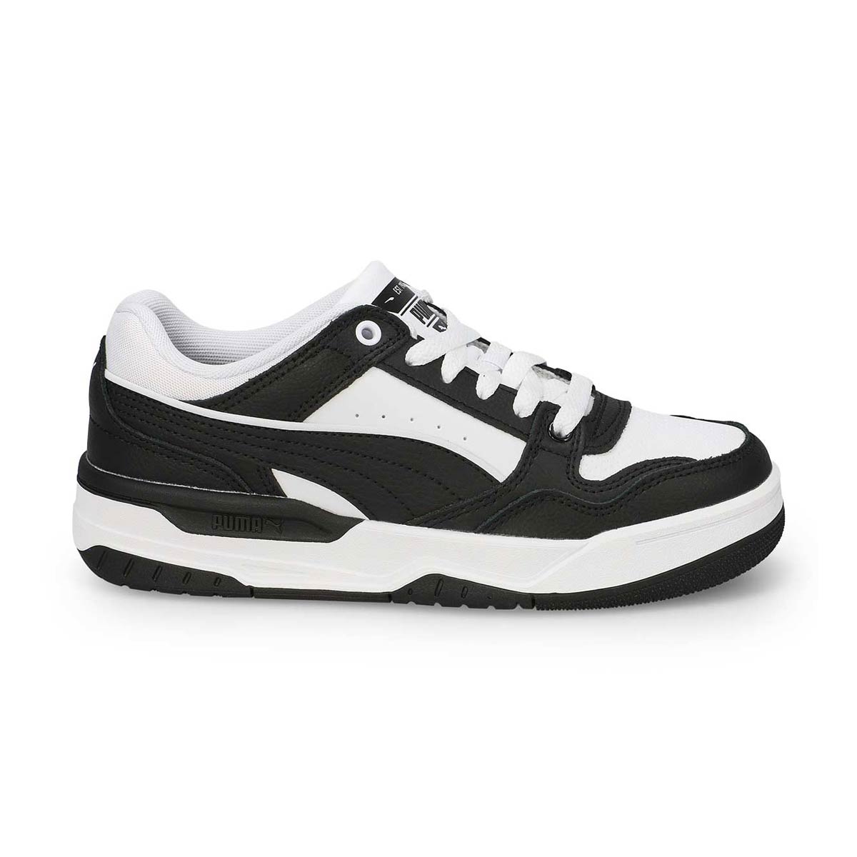 Baskets à lacets REBOUND RETRO, noir/blanc, enfants