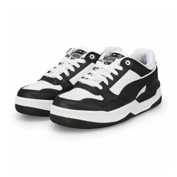 Baskets à lacets REBOUND RETRO, noir/blanc, enfant