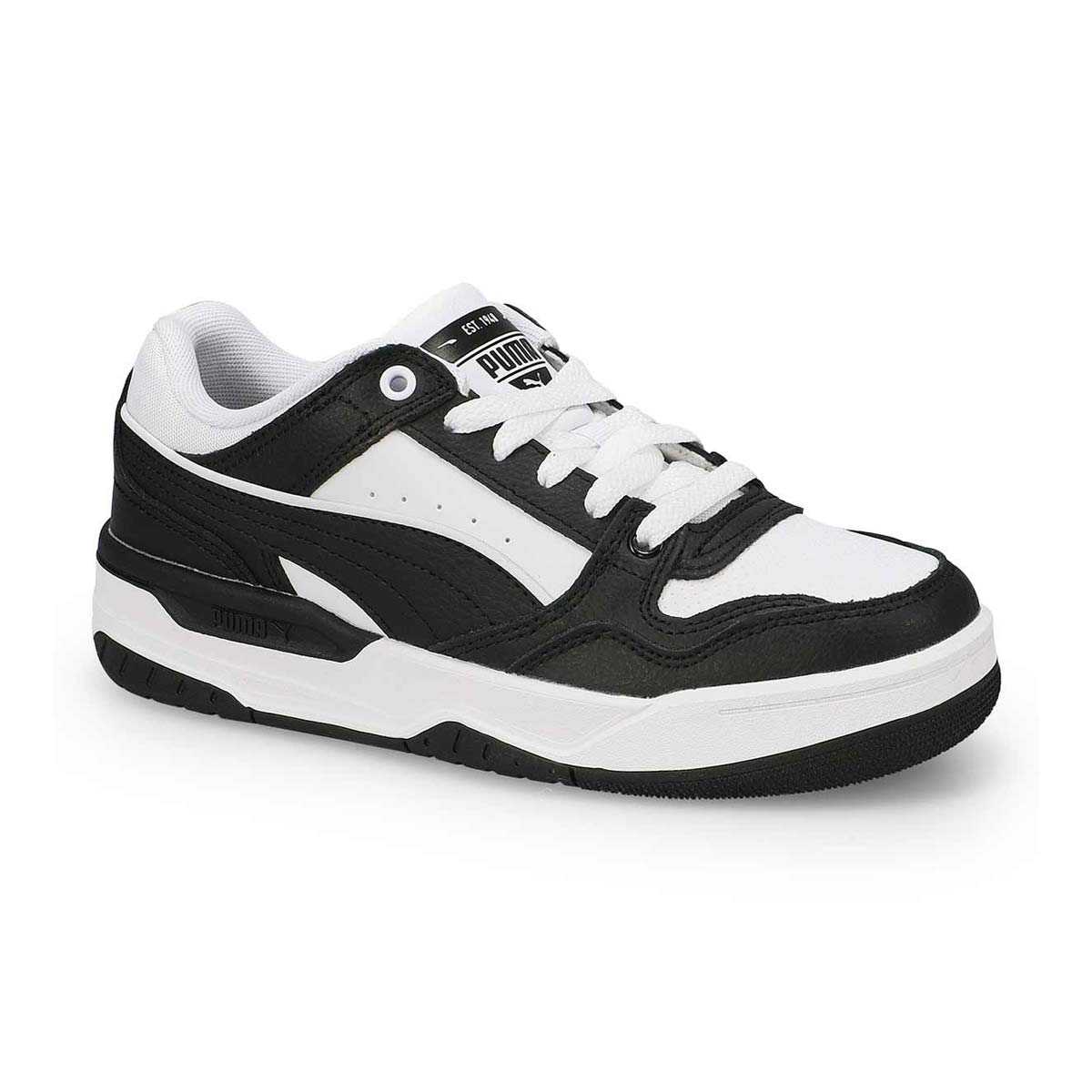 Baskets à lacets REBOUND RETRO, noir/blanc, enfants