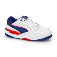 Baskets à lacets REBOUND RETRO, blanc/bleu/rouge, enfants