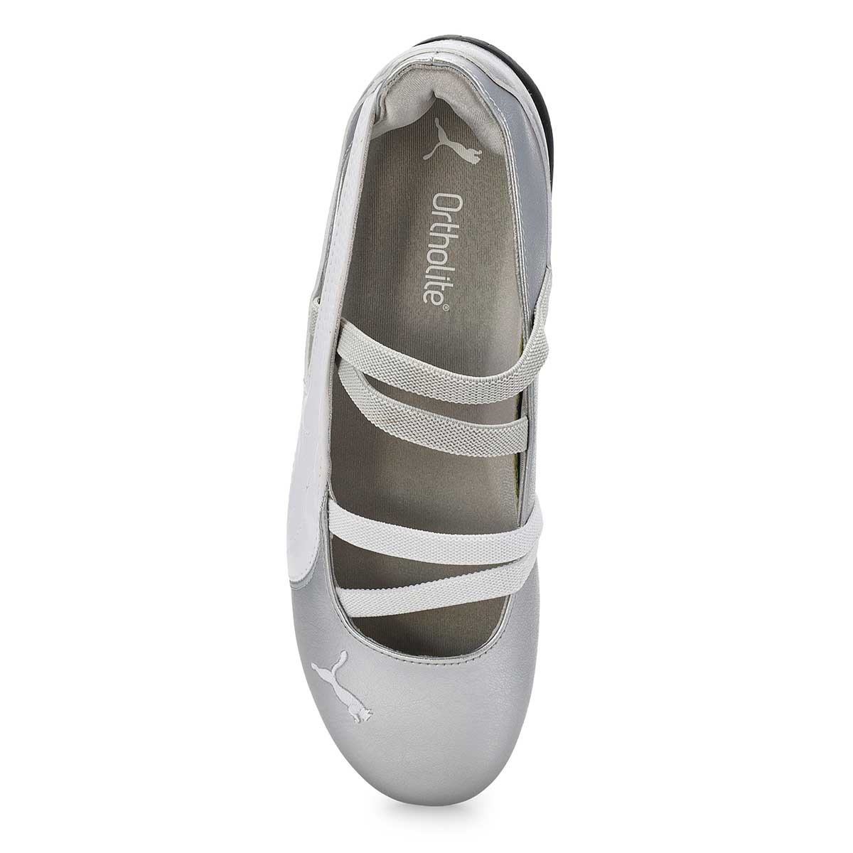 Women's Speedcat SD Low Profile Ballet Flat - Silver/White