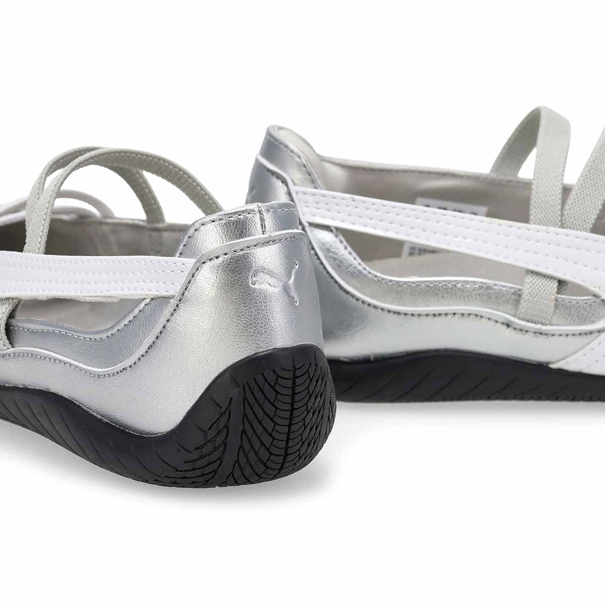 Women's Speedcat SD Low Profile Ballet Flat - Silver/White
