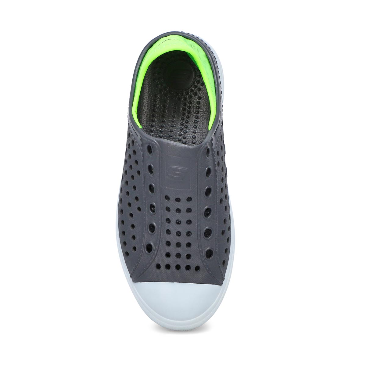 Boys' Guzman Flash Slip On Shoe - Charcoal/Lime