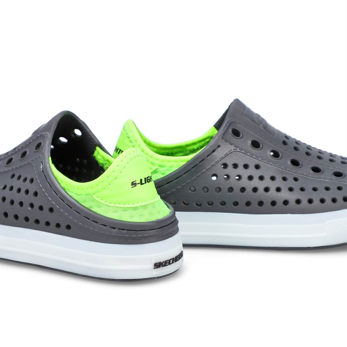 Boys' Guzman Flash Slip On Shoe - Charcoal/Lime