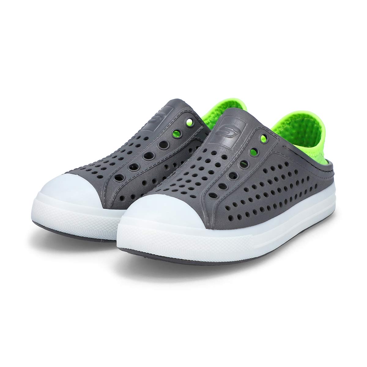 Boys' Guzman Flash Slip On Shoe - Charcoal/Lime