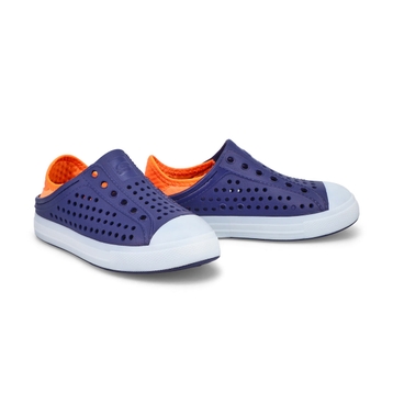 Boys' Guzman Flash Slip On Shoe - Navy/Orange