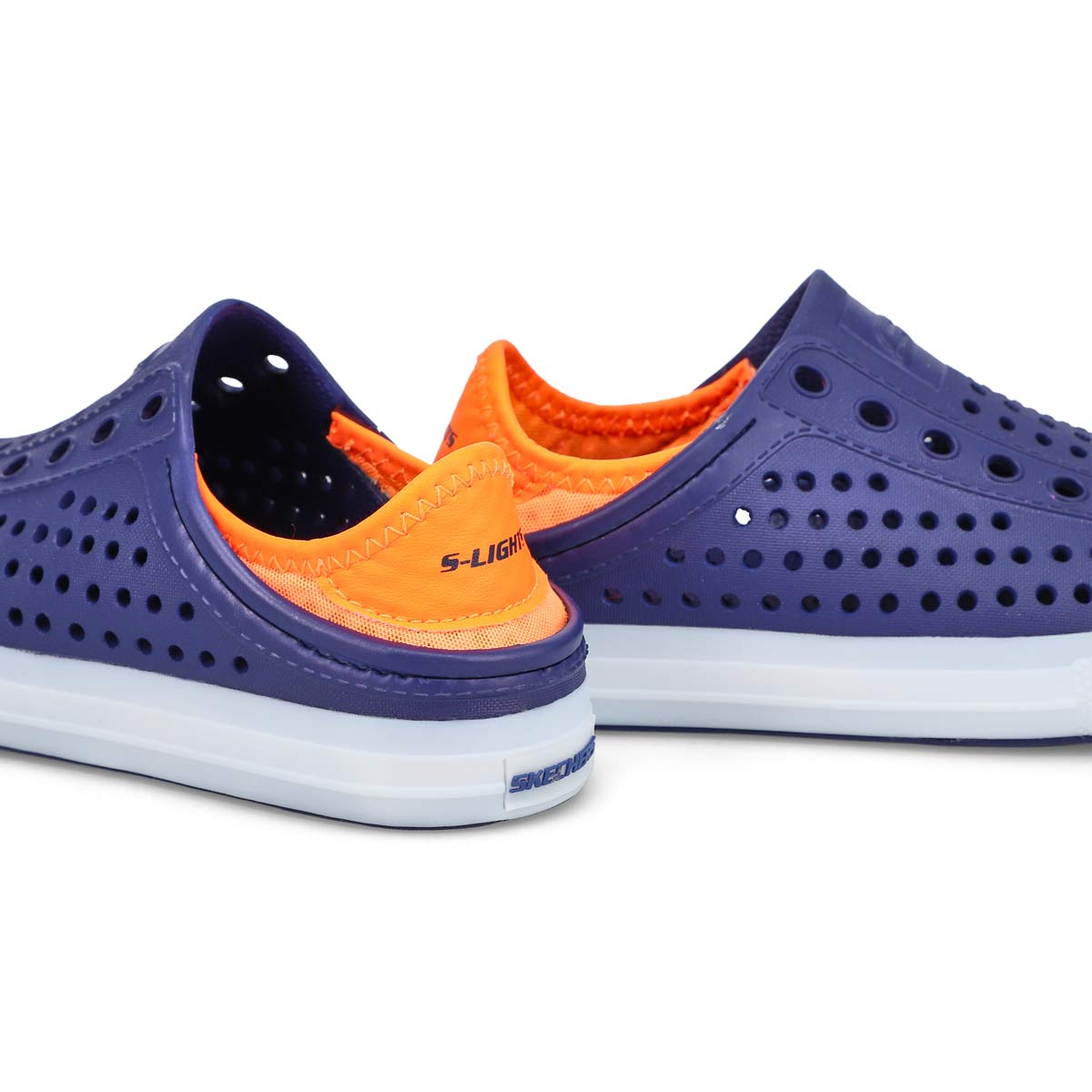 Boys' Guzman Flash Slip On Shoe - Navy/Orange