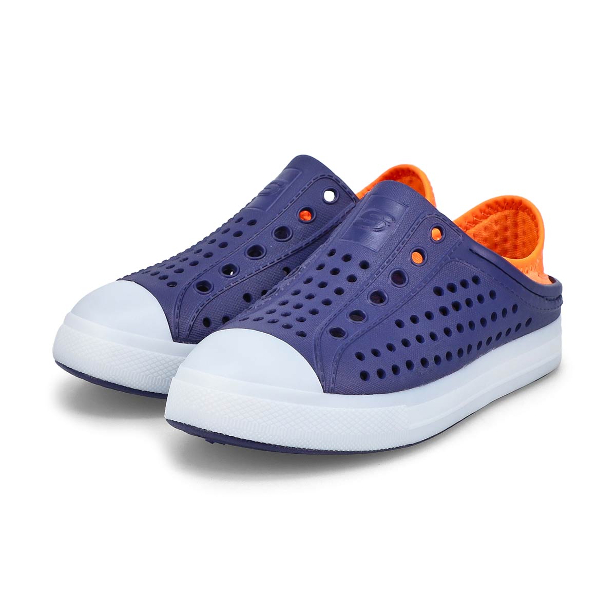 Boys' Guzman Flash Slip On Shoe - Navy/Orange