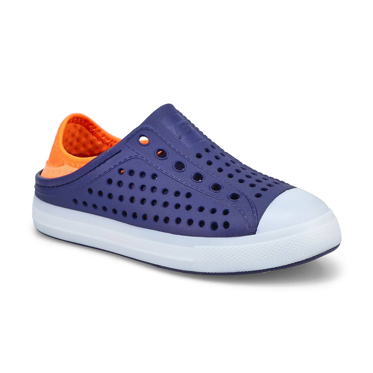 Boys' Guzman Flash Slip On Shoe - Navy/Orange