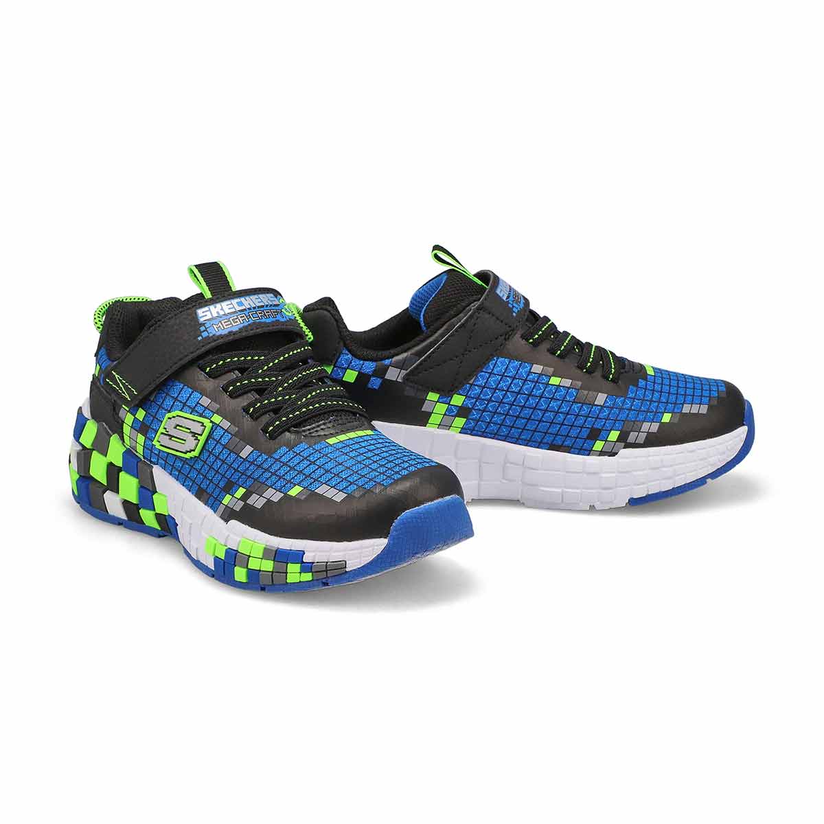 Boys' Megacraft 3 Sneaker - Blue /Lime