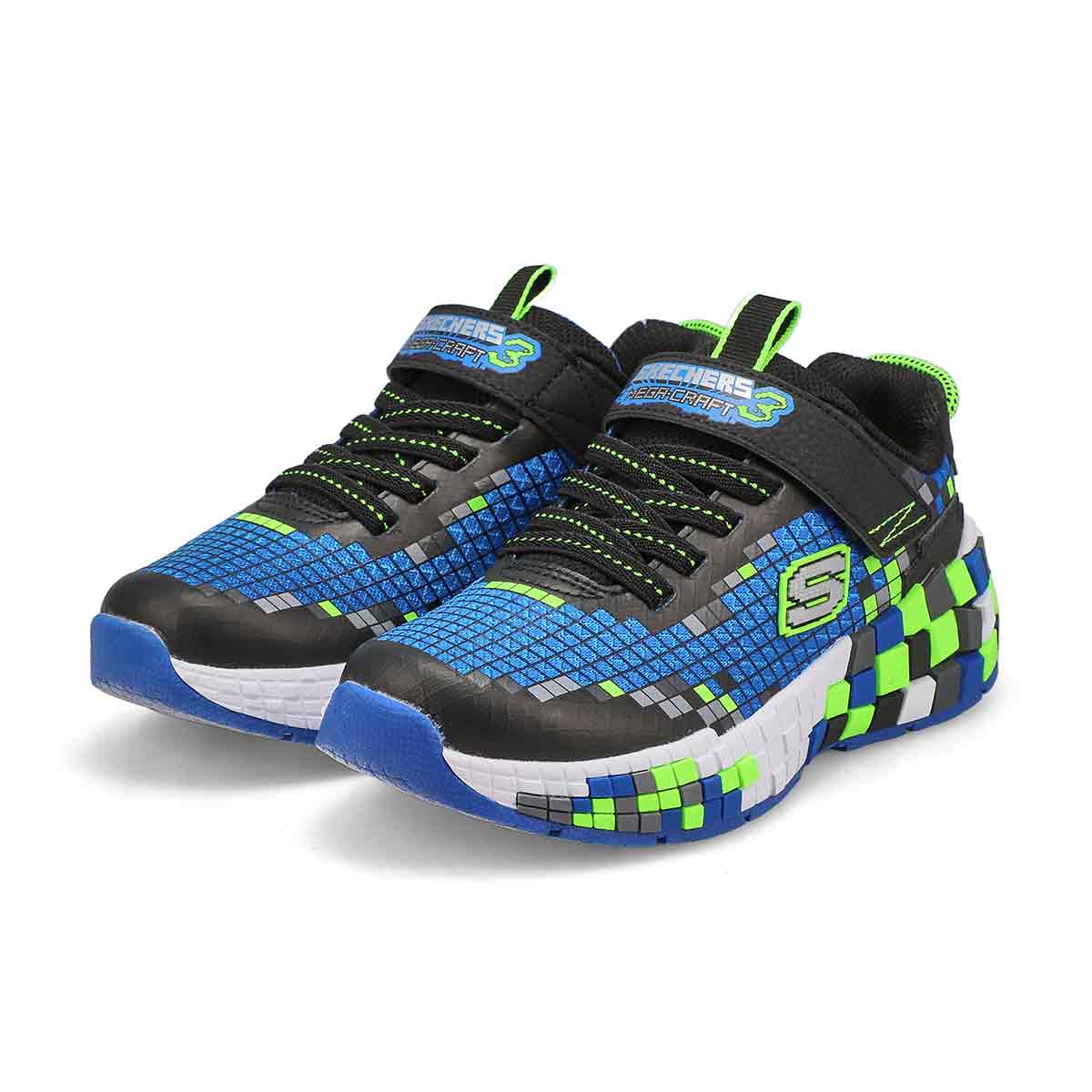 Boys' Megacraft 3 Sneaker - Blue /Lime