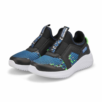 Boys' Ultra Flex 3.0 Slip On Sneaker - Black/Blue/