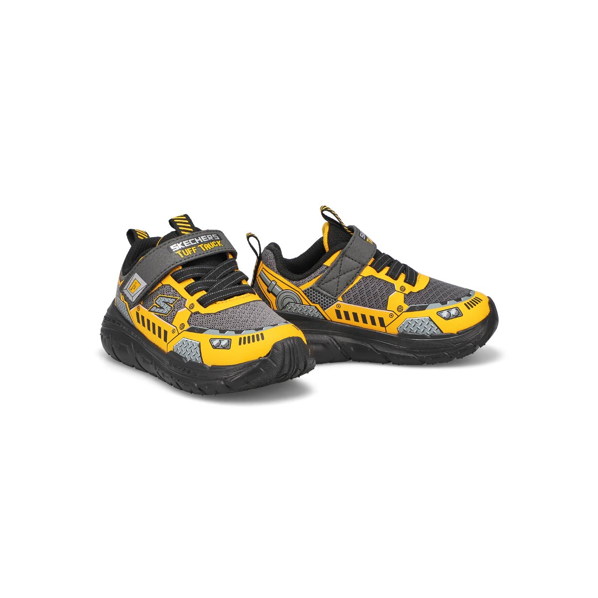 Infants' B Skech Tracks Sneaker - Charcoal/Yellow