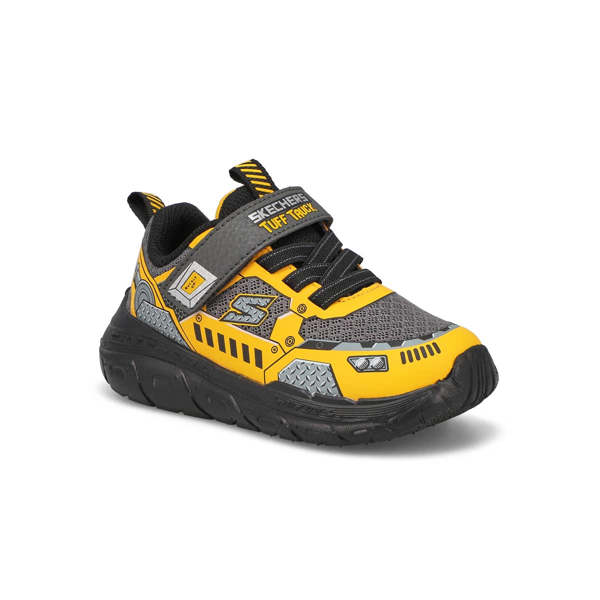 Infants' B Skech Tracks Sneaker - Charcoal/Yellow