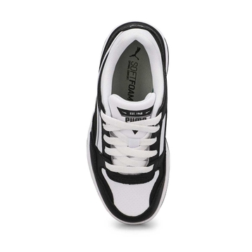 Kids'  Rebound Retro Lace Up Sneaker - Black/White